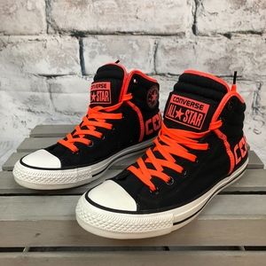 orange black converse